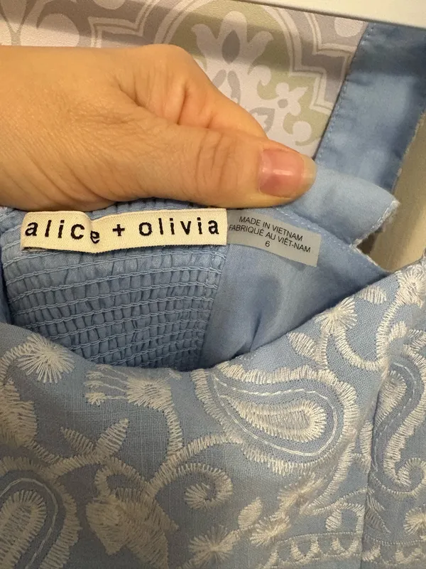 Alice + Olivia Mini embroidered Dress - Image 4