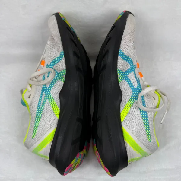 ASICS 1012B246 Womens Running Shoes White Neon Yellow Teal Orange Size‎ 7.5 - Image 9