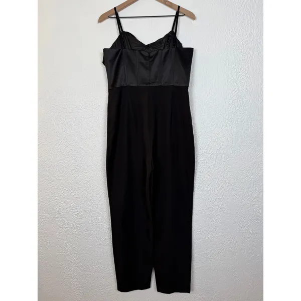 Bardot Jamila Corset Jumpsuit Black Evening Elegant Formal Size XL - Image 4