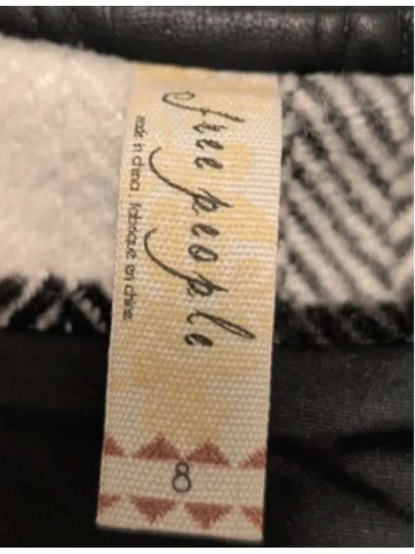 Free People Twiggy Herringbone Plaid Mini Skirt Size 8 NWT - Image 5