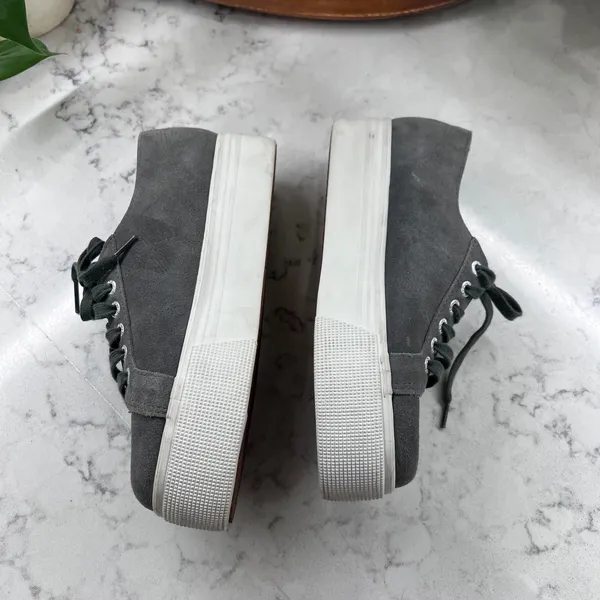 Superga 2790 Suede Platform Sneakers Grey Low Top Chunky Sole Shoes Womens - Image 7