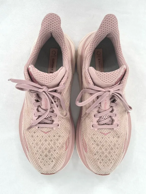 HOKA Clifton 9 Pale Mauve Peach Whip Running Shoes Women’s 9.5 B - Image 5