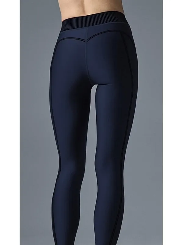 Alo Airlift High-Waist 7/8 Line Up Leggings Navy Hi-Rise Waisted Tights Skinny - Image 5