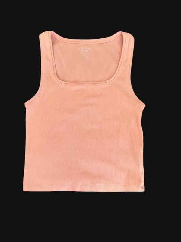 American Eagle Outfitters basic peach colored ribbed tank top  - Image 2