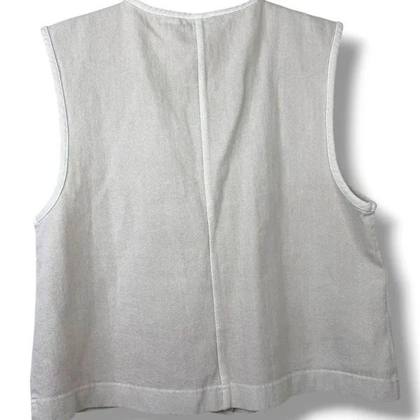 NEW Free People So Fresh Wet Plaster Neutral Button Vest Relaxed Lounge Set XS - Image 4