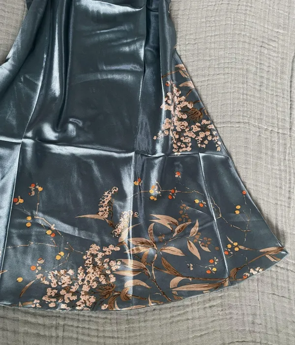 Silk Slip Dress Multi Size L - Image 3