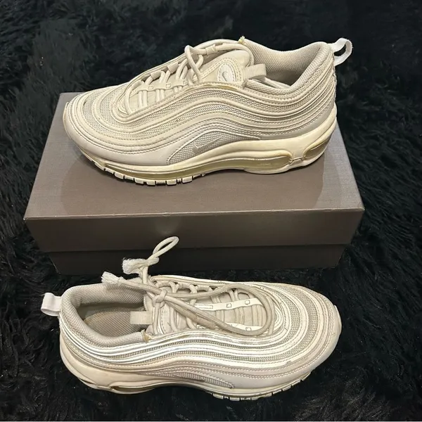 NIKE Air Max 97 white lace up shoes sneakers women’s 7.5 - Image 8