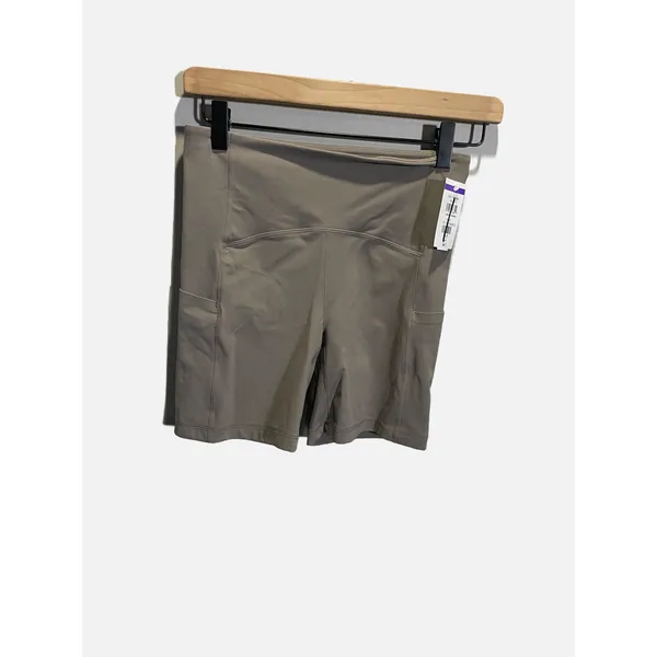 Zella‎ Biker Shorts Womens Small Taupe High Waisted Pocket Athletic Yoga Gym - Image 2