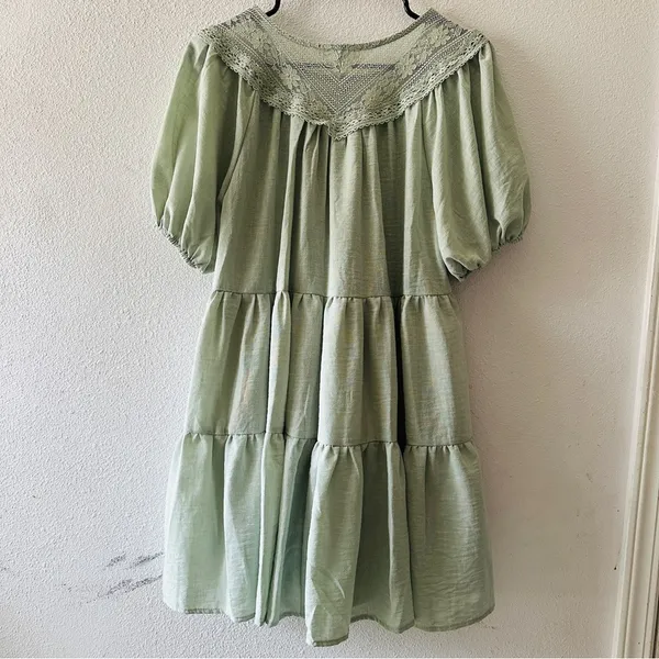By the River Boho Lace Babydoll Dress - Image 4