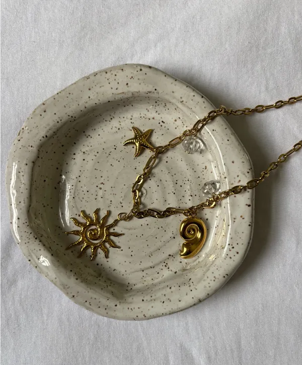 18k gold multi charm necklace - Image 2