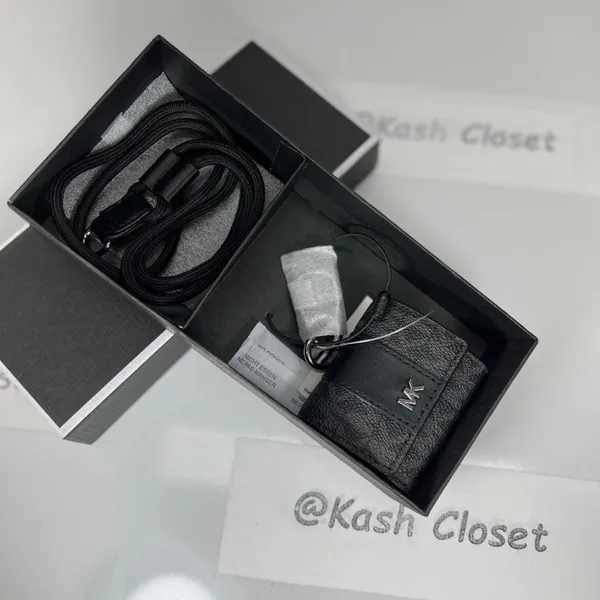 Michael Kors Black Logo Lanyard Case For Apple AirPods Pro - Image 2