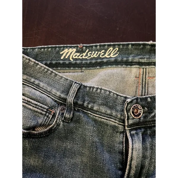 Madewell Jeans Womens 26x34 Blue Rail Straight Medium Wash Denim Stretch - Image 7