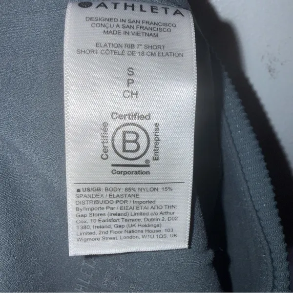 athleta elation‎ Rib 7” Short Biker Shirts Gray Small - Image 4
