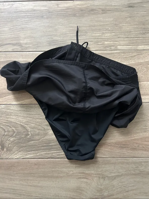 Black Drawstring Swim Skirt - Image 8