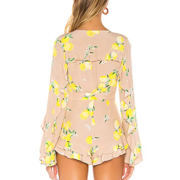 NWT Majorelle XS Devon Romper in Tan Lemon - Image 2