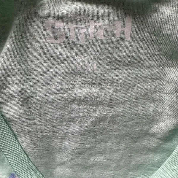 Disney Stitch and Angel Racing Car Mint T-shirt Size XXL - Image 4