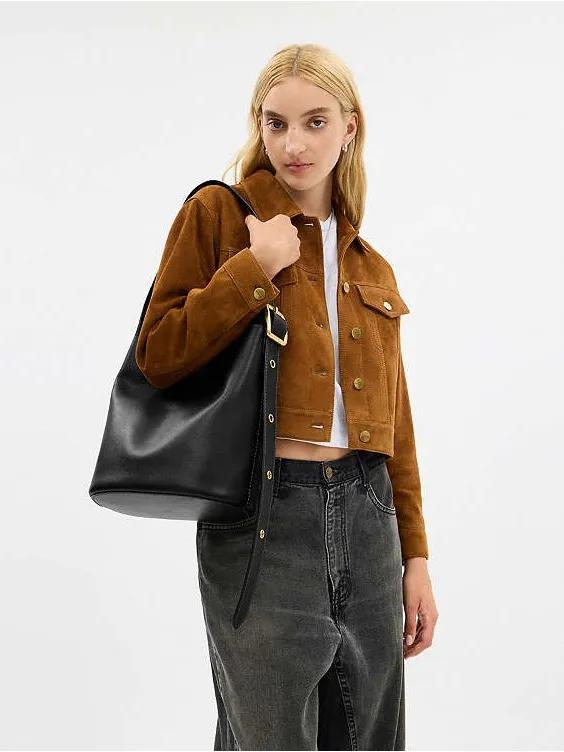 COACH Bleecker Bucket Bag in Black Leather - Image 8
