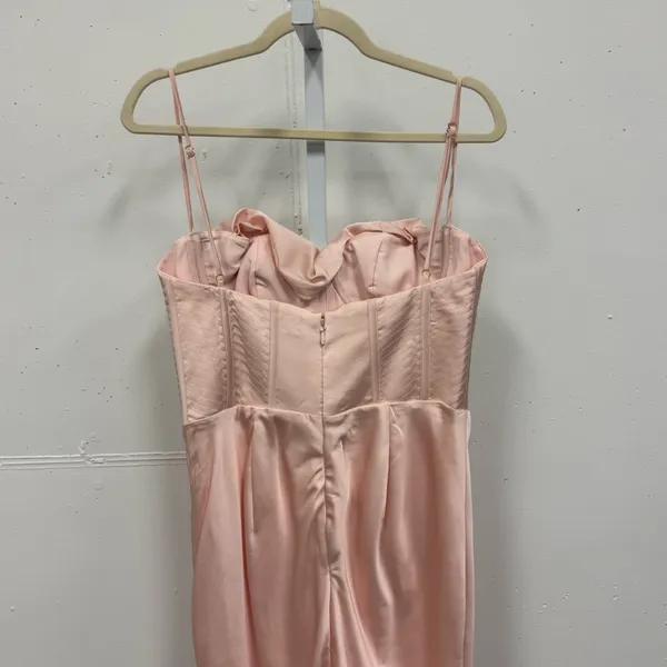 House of CB Charmaine Corset Blush‎ Pink Maxi Sleeveless Dress Large Back Slit - Image 8