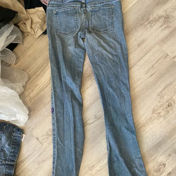 hand painted logo graphic jeans - Image 5