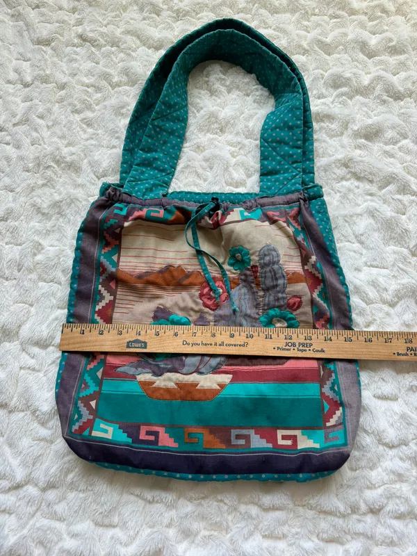 Vintage Cactus Print Shoulder Bag And Wallet Set - Image 9