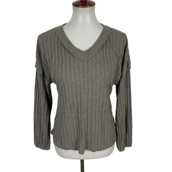 Altard‎ State Top Small Tan Long Sleeve Casual Boho Preppy Cozy - Image 2