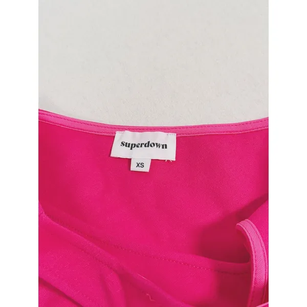 NWT Superdown Nava Asymmetrical Mini Dress Size XS Pink Bodycon Party Glam - Image 4