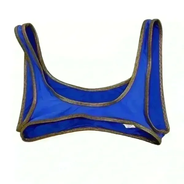 Aerie Blue & Gold Padded High Waisted‎ Cheeky Bikini Size Small/Medium - Image 7