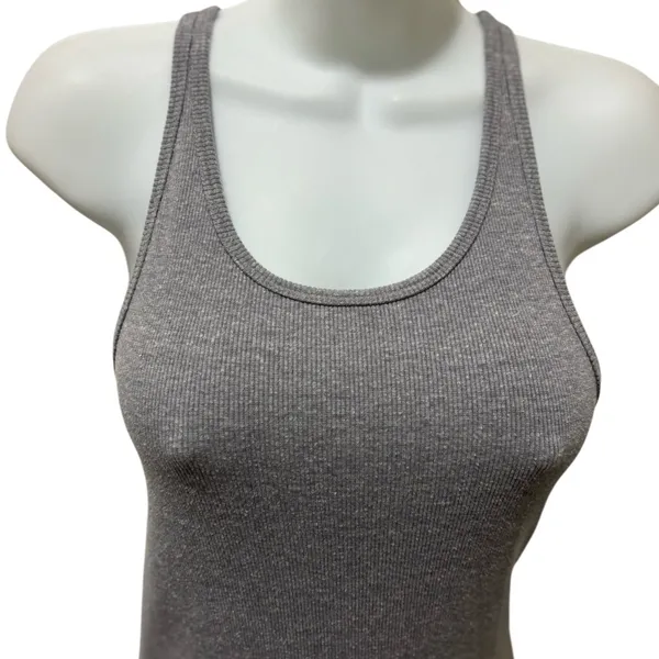 Allbirds Ribbed Maxi Dress Racerback Active Stretch Wool Blend S Gray Summer - Image 4