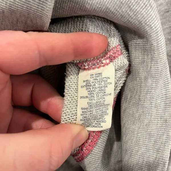 American Eagle Outfitters Gray and Pink Hoodie - Image 6