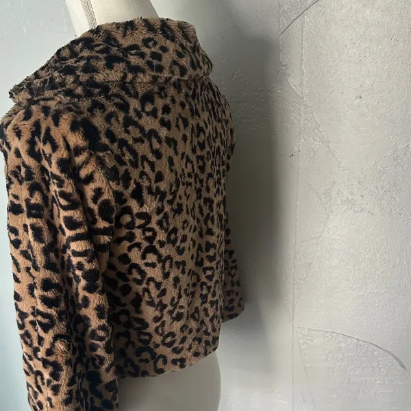CAbi Brown Leopard Teddy Jacket - Image 6
