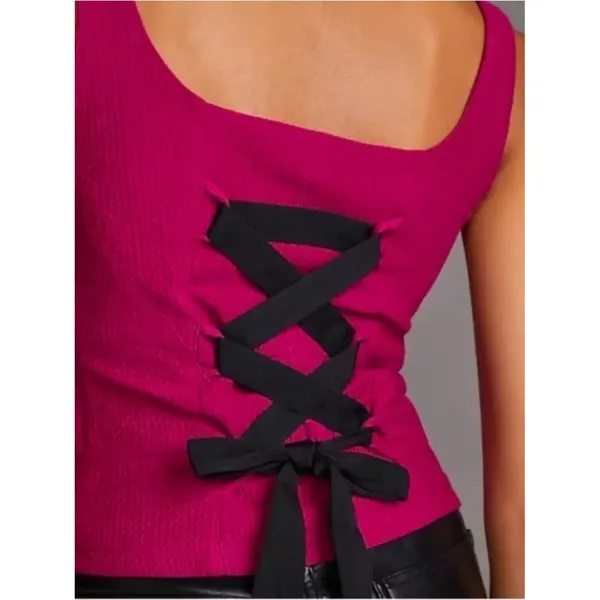 Maeve by Anthropologie Tie-Back Tank Top Pink 1X NWT - Image 3