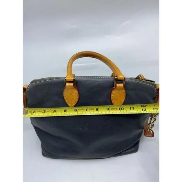 Dooney And Bourke Vintage Black Leather Shoulder B - Image 5