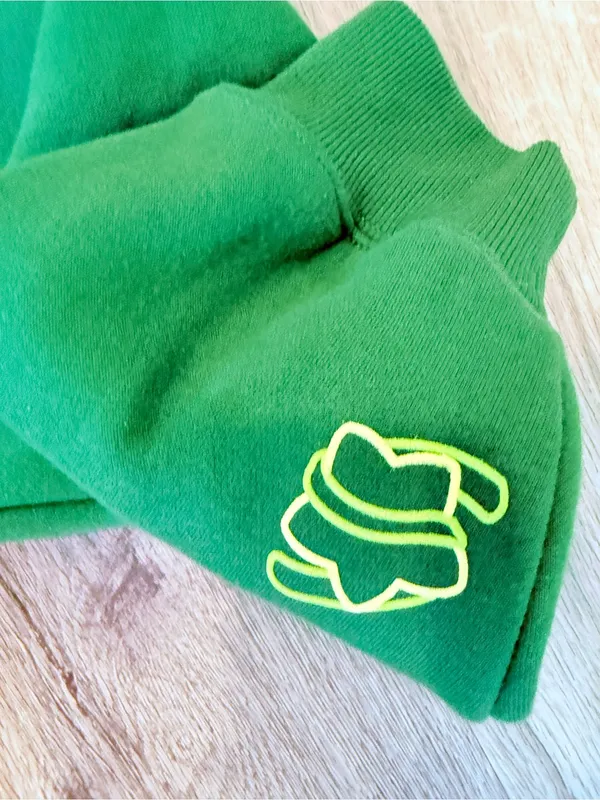 Official Sykkuno Green Sprout Hoodie Star Leaf Embroidered hoodie shirt xxl - Image 5