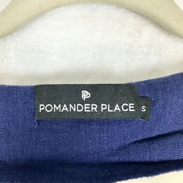 Tuckernuck Pomander Place Linen Blend Darcy Dress Size Small Navy Blue - Image 6
