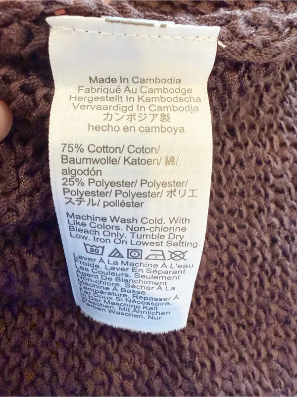 MADEWELL Boatneck Pullover Sweater Cocoa Brown size Small Lightweight Woven Knit - Image 7