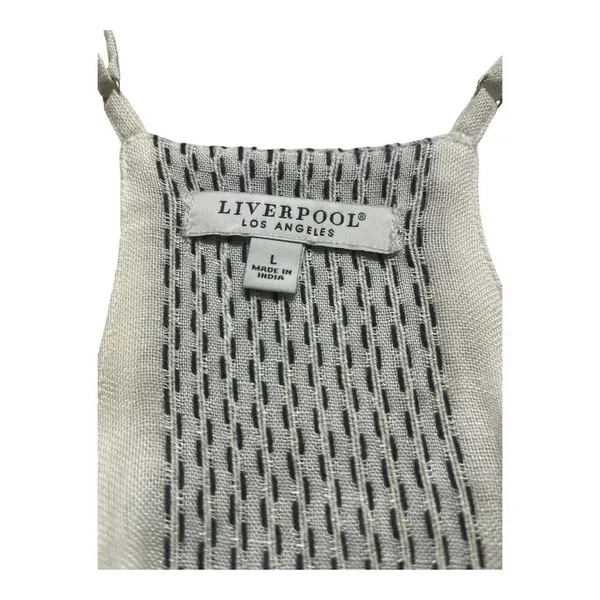 Liverpool Los Angeles tiered maxi dress vintage white & black boho sz Large - Image 5