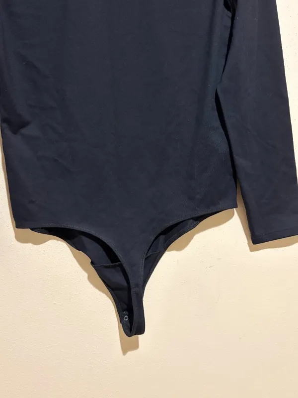 Abercrombie & Fitch Soft A&F Collection Black Mock Neck Long Sleeve Bodysuit - Image 10