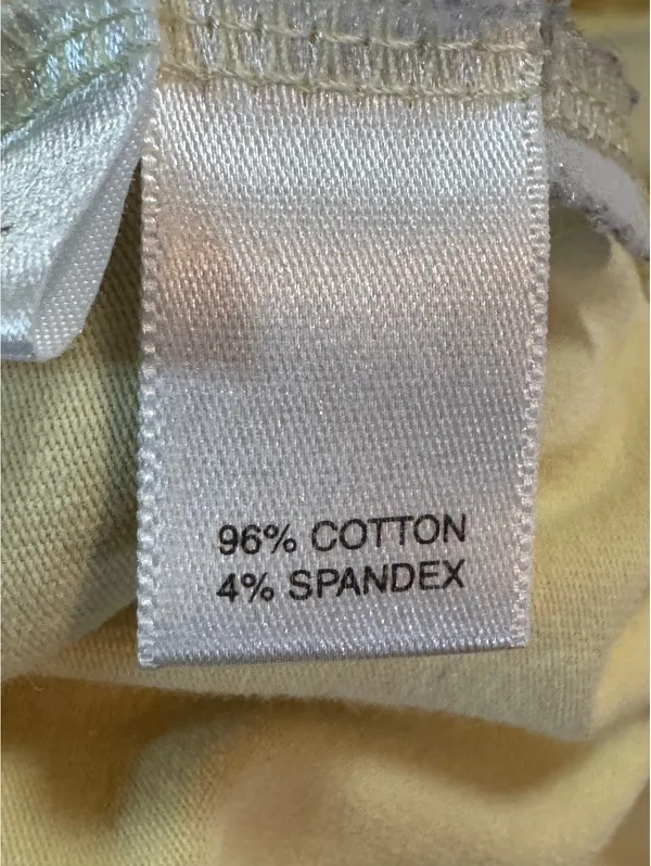 Ann Taylor Medium Yellow Cotton Spandex Halter Top - Image 5