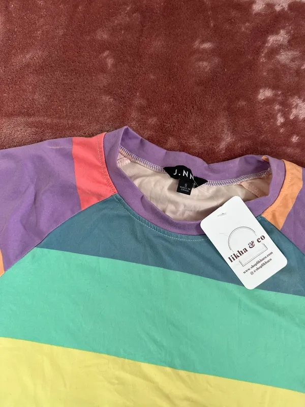 Boutique RAINBOW STRIPED PJ SET - Image 5