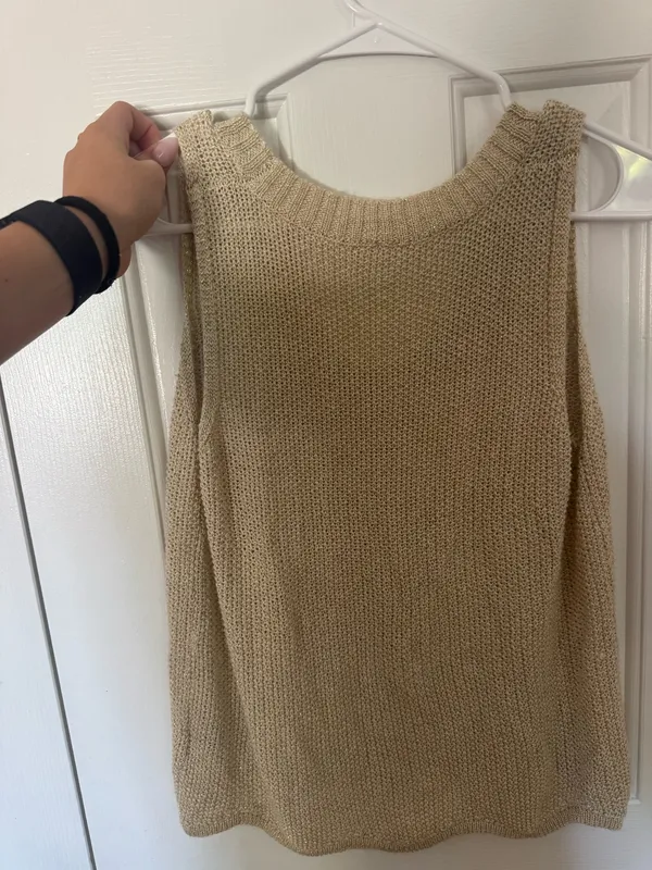 Gold knitted top - Image 2