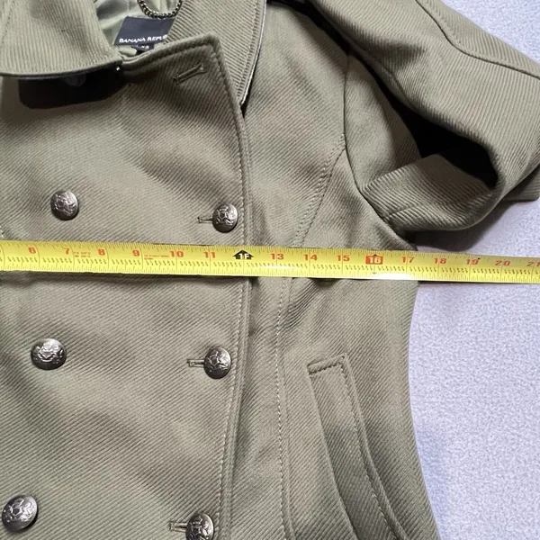 Womens Military‎ Inspired Peacoat Jacket Cotton Spring Casual Utility Preppy - Image 7
