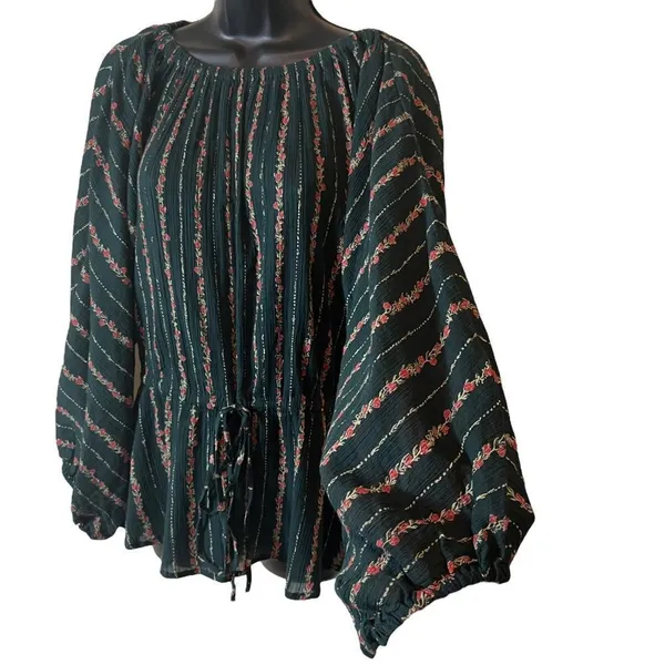 Roller Rabbit Mateaus Linden Cotton Gauze Peasant Blouse - Image 6
