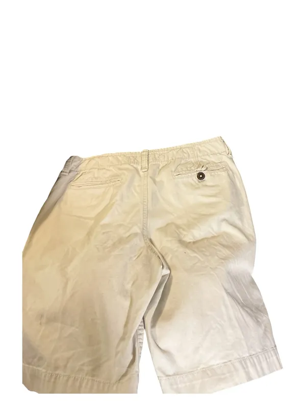 American Eagle Mens Chino Shorts Size 34 Beige Tan "Longer Length" Flat Front - Image 2