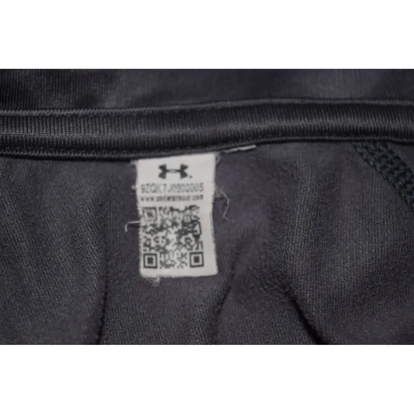 Under Armour Quarter Zip Pullover Women Grey Camo Good Thumbhole Athletic - Image 5