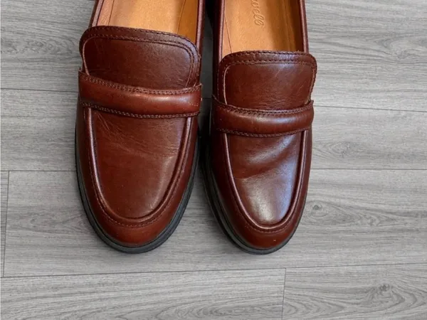Madewell Bradley Lugsole Loafers Leather Penny Chunky Brown Cherry Wood 9.5 - Image 3