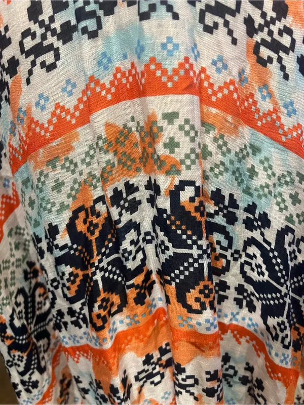 Boho Southwestern Watercolor Kimono Cardigan Lightweight Open Front Duster Wrap - Image 4