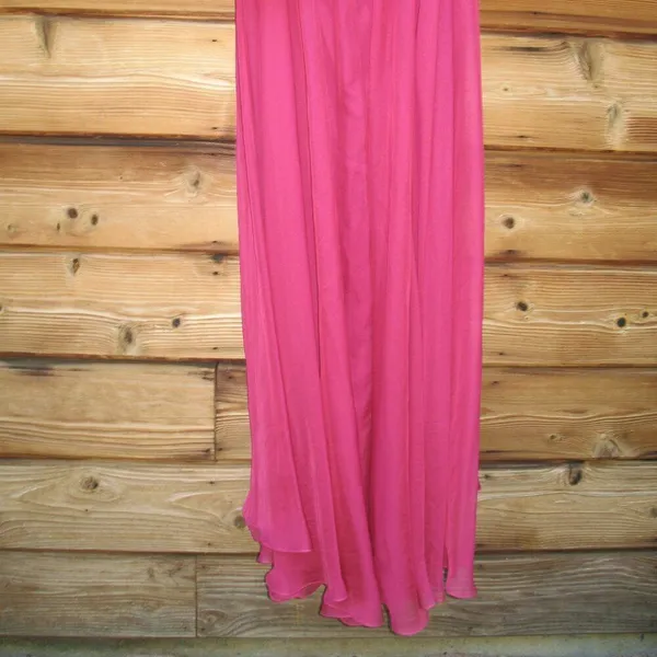 NWT Mac Duggal 55823 RUCHED CUT OUT PUFF SLEEVE A LINE GOWN Berry 12 - Image 9