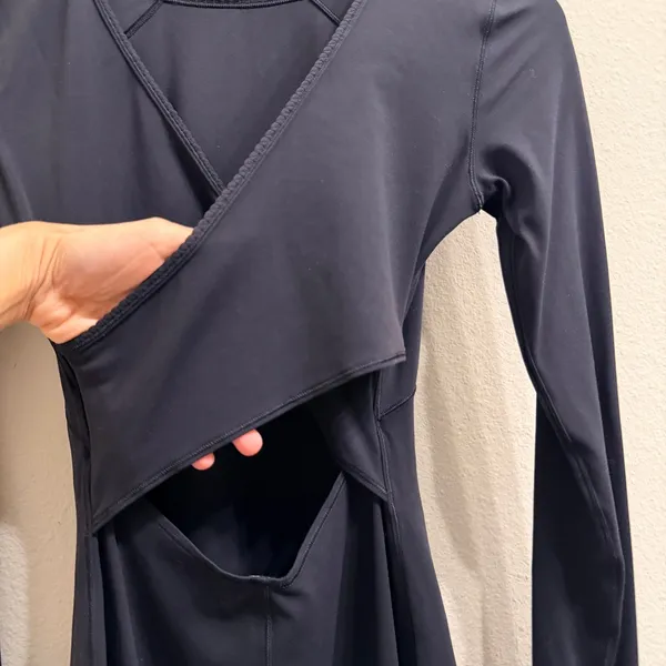 Lululemon Contour Black Mini Dress Athleisure Activewear Size‎ 4 Nulu Yoga - Image 9