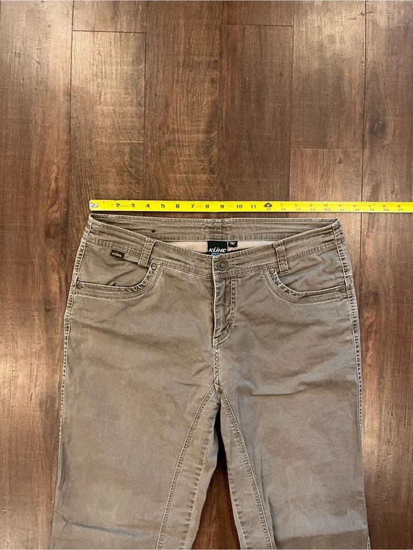 Kuhl Women’s Size 12 Hiking Pants Khaki Outdoor Cargo Trail Nylon Activewear - Image 4