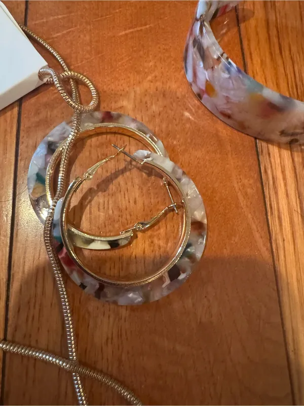 ORAZIO Acrylic Jewelry Set for Women Statement Boho Resin - Image 5